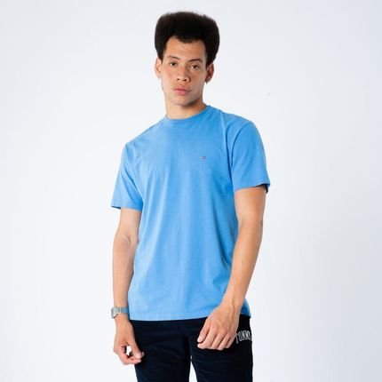 Camiseta Tommy Jeans Gola Redonda - Azul Claro - Marca Tommy Hilfiger