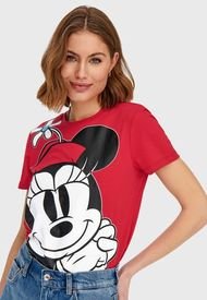 Polera Only Minnie Mouse Rojo - Calce Regular