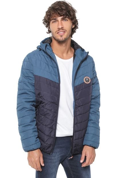 Jaqueta Puffer HD Gola Alta Azul - Marca HD