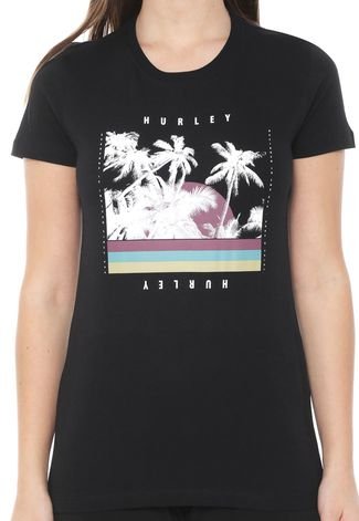 Camiseta Hurley Palm Retro Preta