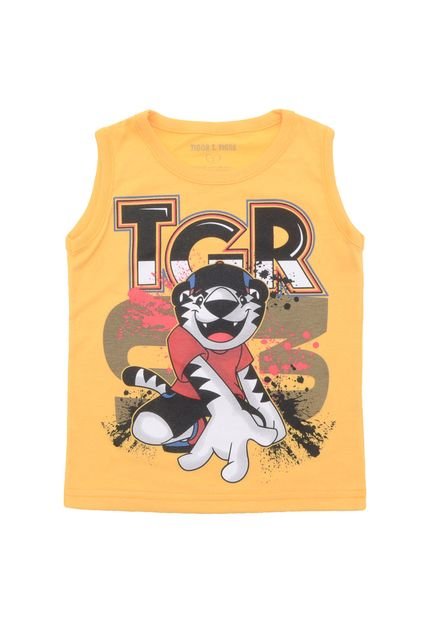 Camiseta Tigor T. Tigre Menino Estampa Frontal Amarela - Marca Tigor T. Tigre