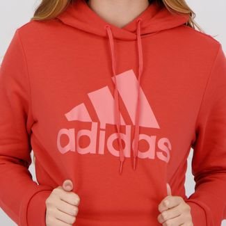 Moletom Adidas Linear Essentials Feminino Rosa - FutFanatics