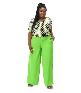 Blusa Feminina Plus Size Estampada Secret Glam Verde