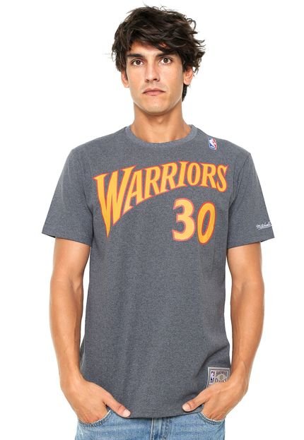 Camiseta Mitchell & Ness Name Number Curry Cinza - Marca Mitchell & Ness