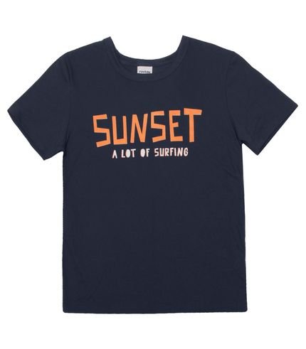 Camiseta Infantil Masculina Sunset Infinita Cor Azul - Marca INFINITA COR