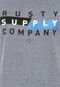 Camiseta Rusty Supply Cinza/Azul - Marca Rusty