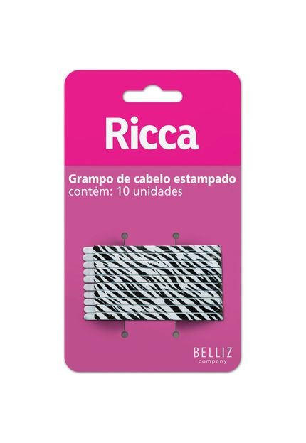 Grampo de Cabelo Style Zebra Ricca - Marca Ricca