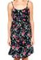 Vestido ANA TURQUESA Curto Floral Preto - Marca ANA TURQUESA