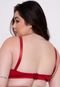Sutiã Plus Size Strappy Feminino Sustentação Soutien Regulável Nude 109 Vermelho - Marca MOOD MODAS