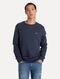 Moletom Tommy Jeans Masculino Regular Crewneck Fleece Azul Marinho Incolor - Marca Tommy Jeans