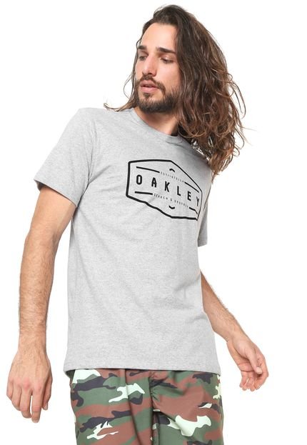 Camiseta Oakley Tapering Lettering Cinza - Marca Oakley
