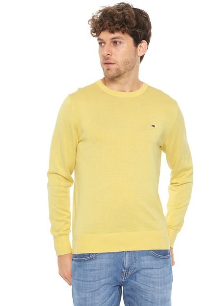Suéter Tommy Hilfiger Tricot Liso Amarelo - Marca Tommy Hilfiger