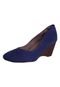 Scarpin Usaflex Anabela Liso Azul - Marca Usaflex