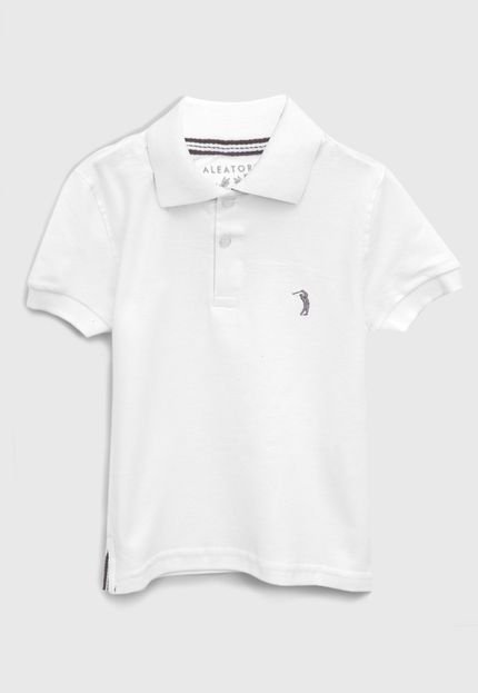 Camisa Polo Aleatory Infantil Logo Branca - Marca Aleatory