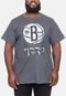 Camiseta NBA Plus Size Top Scorer Brooklyn Nets Preta Mescla - Marca NBA