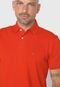 Camisa Polo Tommy Hilfiger Reta Logo Laranja - Marca Tommy Hilfiger