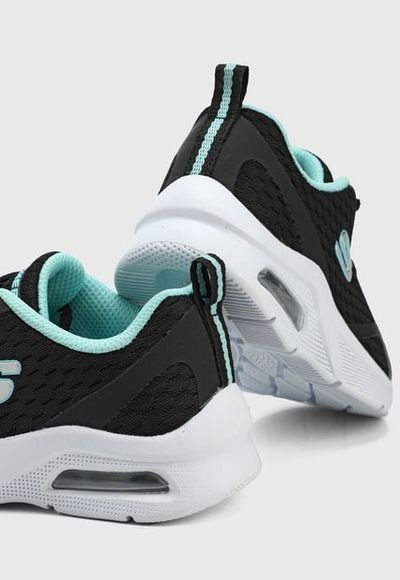 Zapatos skechers negro verde sales