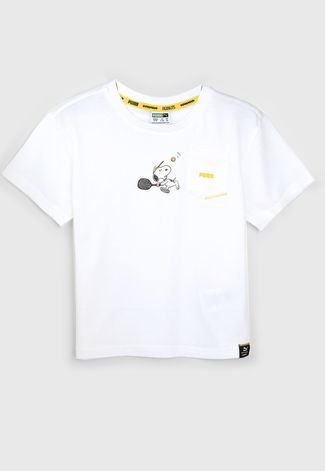Camiseta Puma Infantil Snoopy Branca