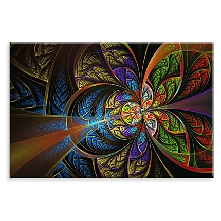 Tela Love Decor Decorativa em Canvas  Vitral Multicolorido 90x60cm Único - Marca Wevans