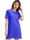 Vestido Feminino Slim Fitness Camisetão Comprido Azul Royal - Marca Slim Fitness