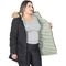 Jaqueta Parka Feminina Dupla Face Nylon Plus Size Com Capuz - Marca Zafina