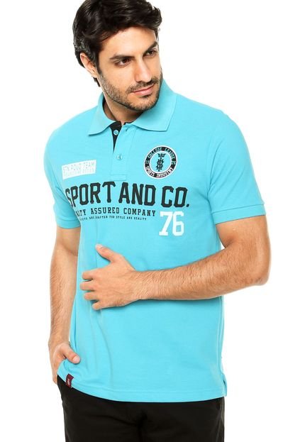 Camisa Polo SNK Escrito Azul - Marca STN