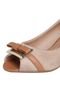 Peep Toe Beira Rio Fivela Bege - Marca Beira Rio