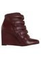 Bota Couro Colcci Tiras Vinho - Marca Colcci