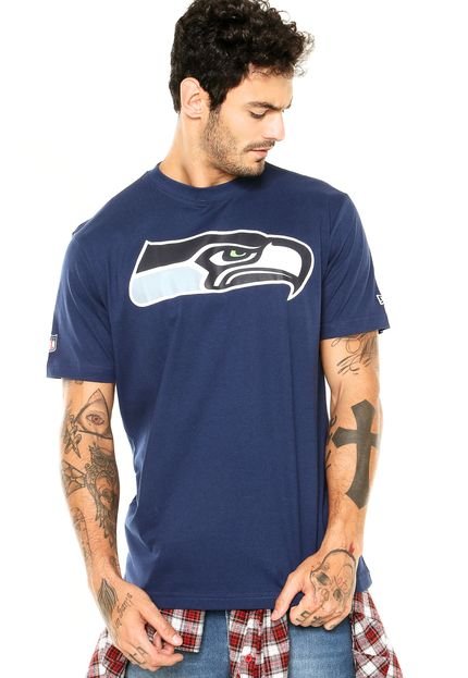 Camiseta New Era Permanente Seattle Seahawks Azul - Marca New Era