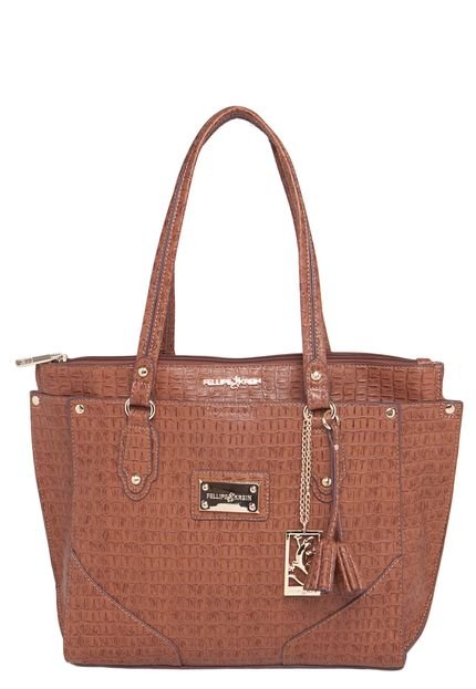 Bolsa Fellipe Krein Croco Duo Marrom - Marca Fellipe Krein