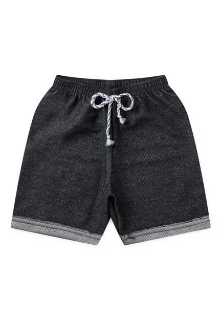 Bermuda Infantil Shorts Moletinho Jeans ecologico Preto - Marca PIFTPAFT