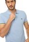 Camisa Polo Lacoste Slim Frisos Azul - Marca Lacoste