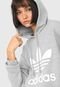 Moletom Fechado adidas Originals Trefoil Hoody Cinza - Marca adidas Originals