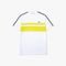 Camiseta masculina Lacoste SPORT Tennis em dois materiais respiráveis com listras Branco - Marca Lacoste