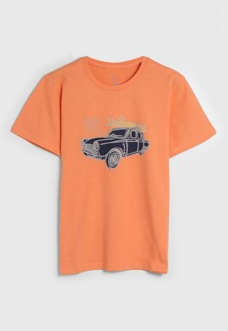 Camiseta Rip Curl Infantil Carro Laranja