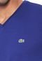 Camiseta Lacoste Regular Fit Gola V Azul - Marca Lacoste
