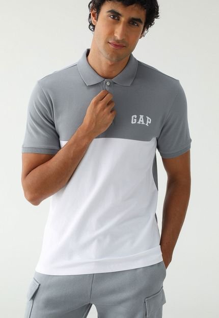 Camisa GAP Reta Logo Cinza - Marca GAP