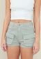 Short Sarja Pop Me com Bolso Cargo Verde - Marca Pop Me