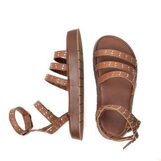 Sandália Dafiti Shoes Tiras Caramelo - Compre Agora