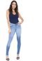 Calça Jeans Denuncia Skinny Lettering Azul - Marca Denuncia