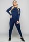 Conjunto Feminino MVB Modas Calça e Camisa Térmica Segunda Pele Proteção Uv Azul - Marca Mvb Modas