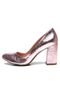 Scarpin Mixage Salto Grosso Rosa - Marca Mixage