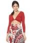 Blusa Cropped Dress to Dupla Face Vermelha/Laranja - Marca Dress to
