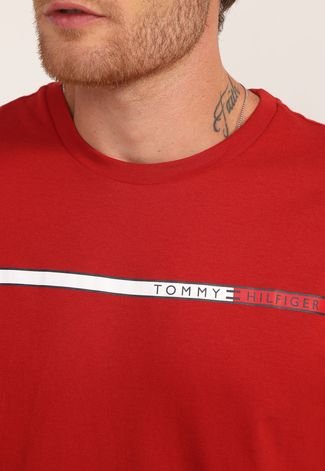 Camiseta Tommy Hilfiger Logo Vermelha