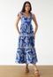 Vestido FARM Midi Banana de Renda Azul - Marca FARM