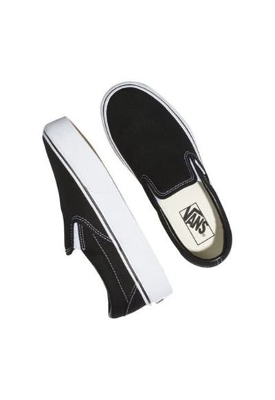 Tenis Vans Classic Slip On Plataforma Color Black Para Hombre