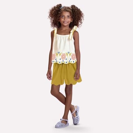 Conjunto Infantil Menina Nanai Off White - Marca Nanai