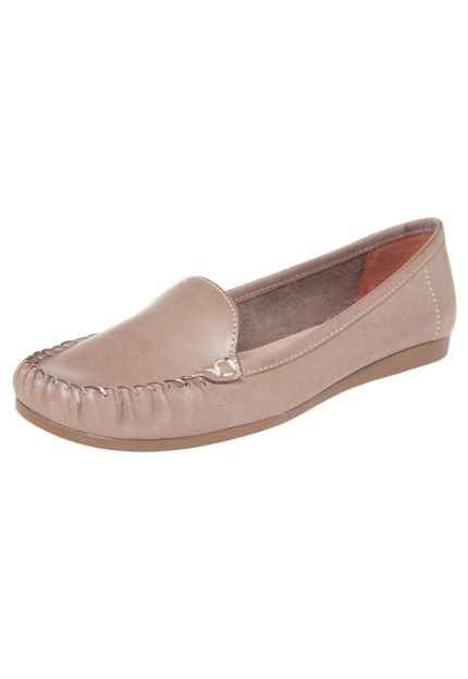 Sapato Mocassim Andarella 11251 Couro Bege - Marca Andarella