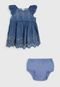 Vestido GAP Infantil Laise Com Tapa Fralda Azul - Marca GAP