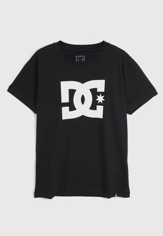 Camiseta DC Shoes Infantil Logo Preta